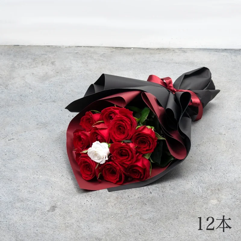 パティスリーフラワーのバラの花束12本